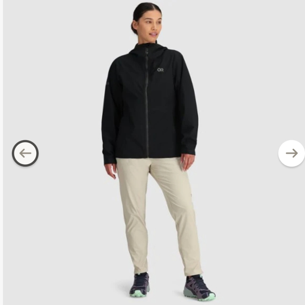 OR - Outdoor Research Black Hooded Rain Jacket - Picture 5 of 6